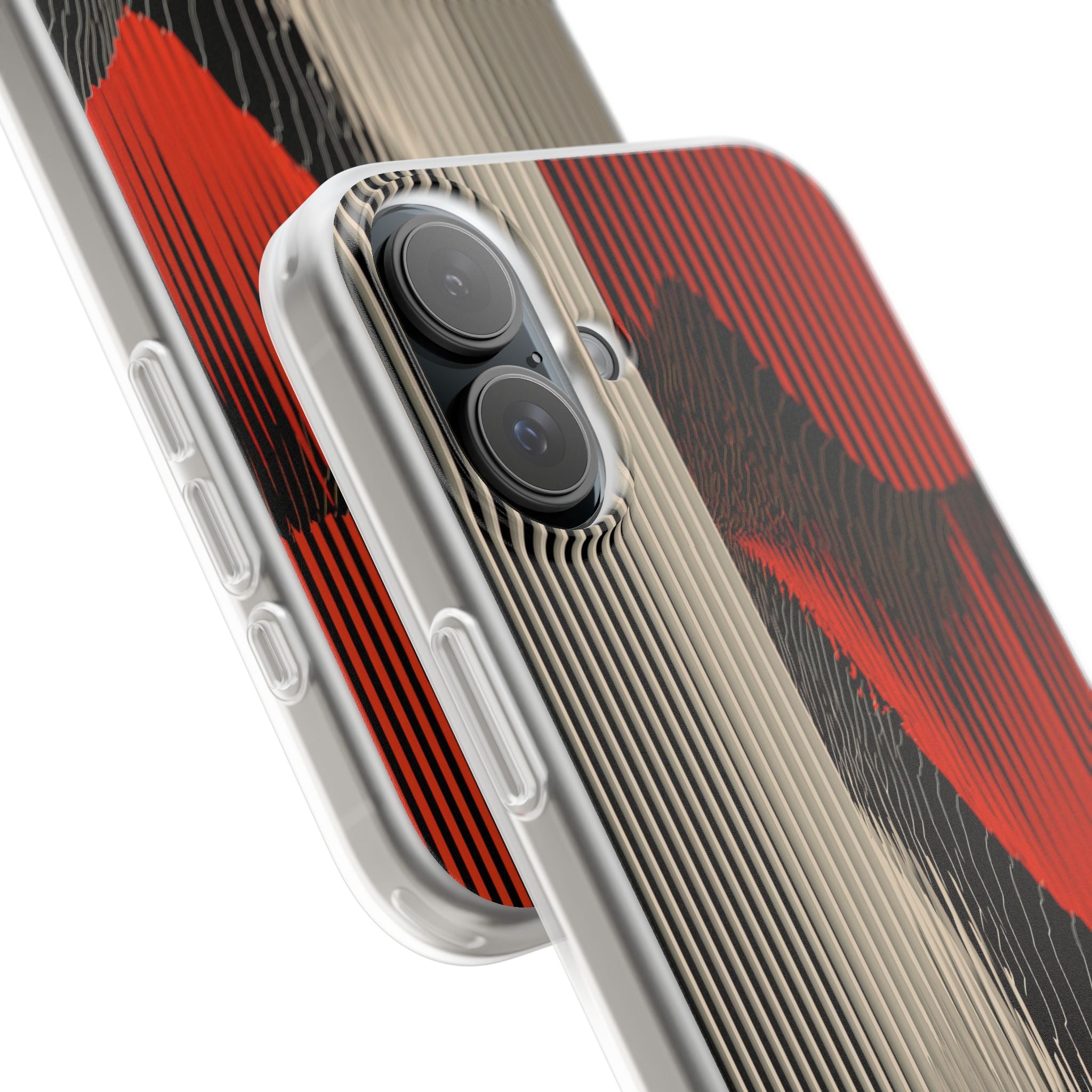 Red Lite Phone Case for iPhone - Crimson Pulse Topo