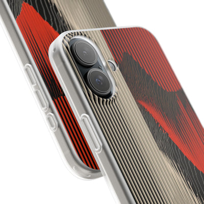 Red Lite Phone Case for iPhone - Crimson Pulse Topo