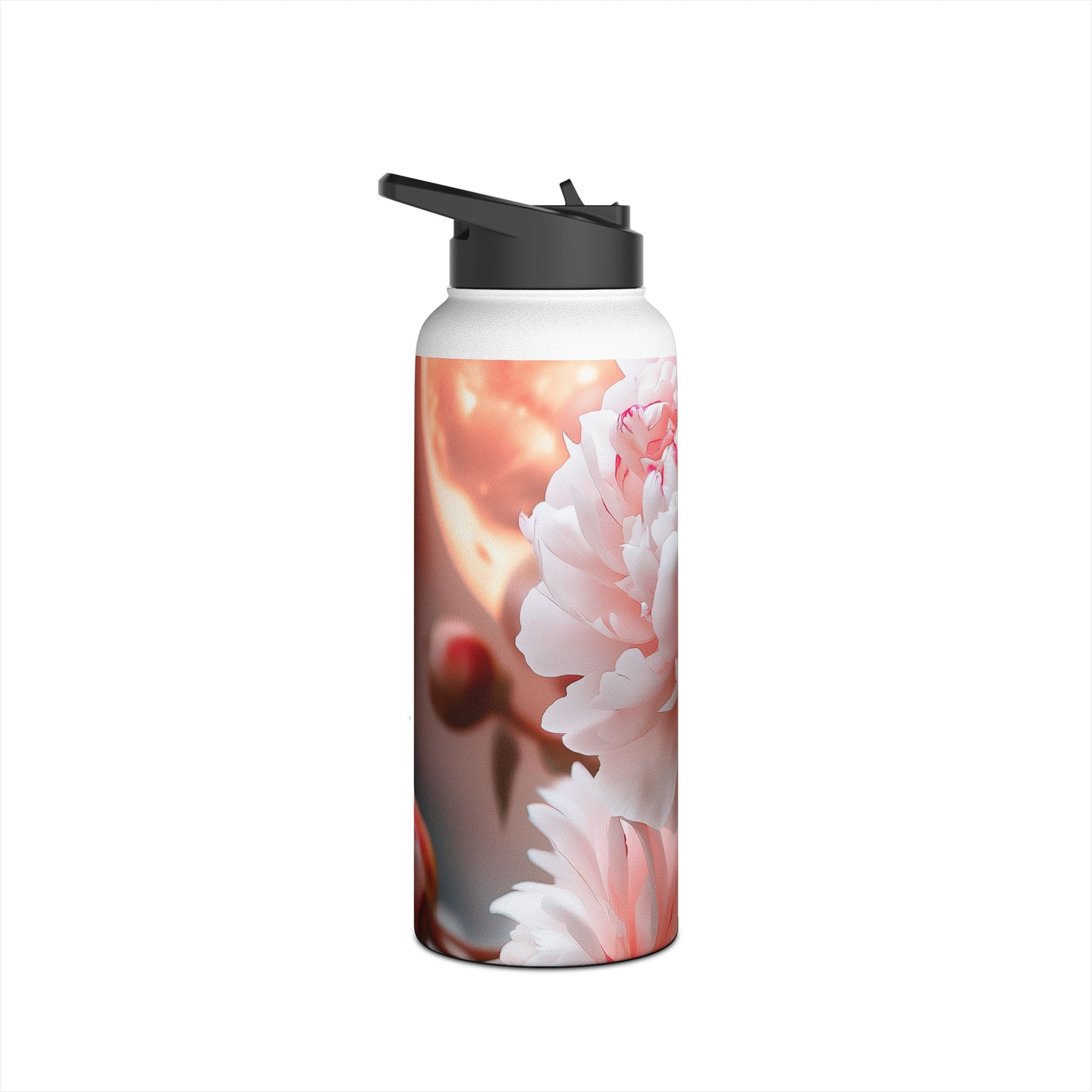 Peony Moonlight - Stainless Steel Water Bottle