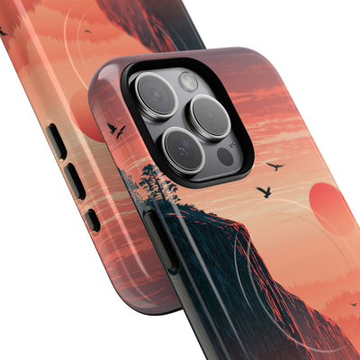 Orange Tough 2.0 Magsafe Phone Case for iPhone - Crimson Ridge Flight