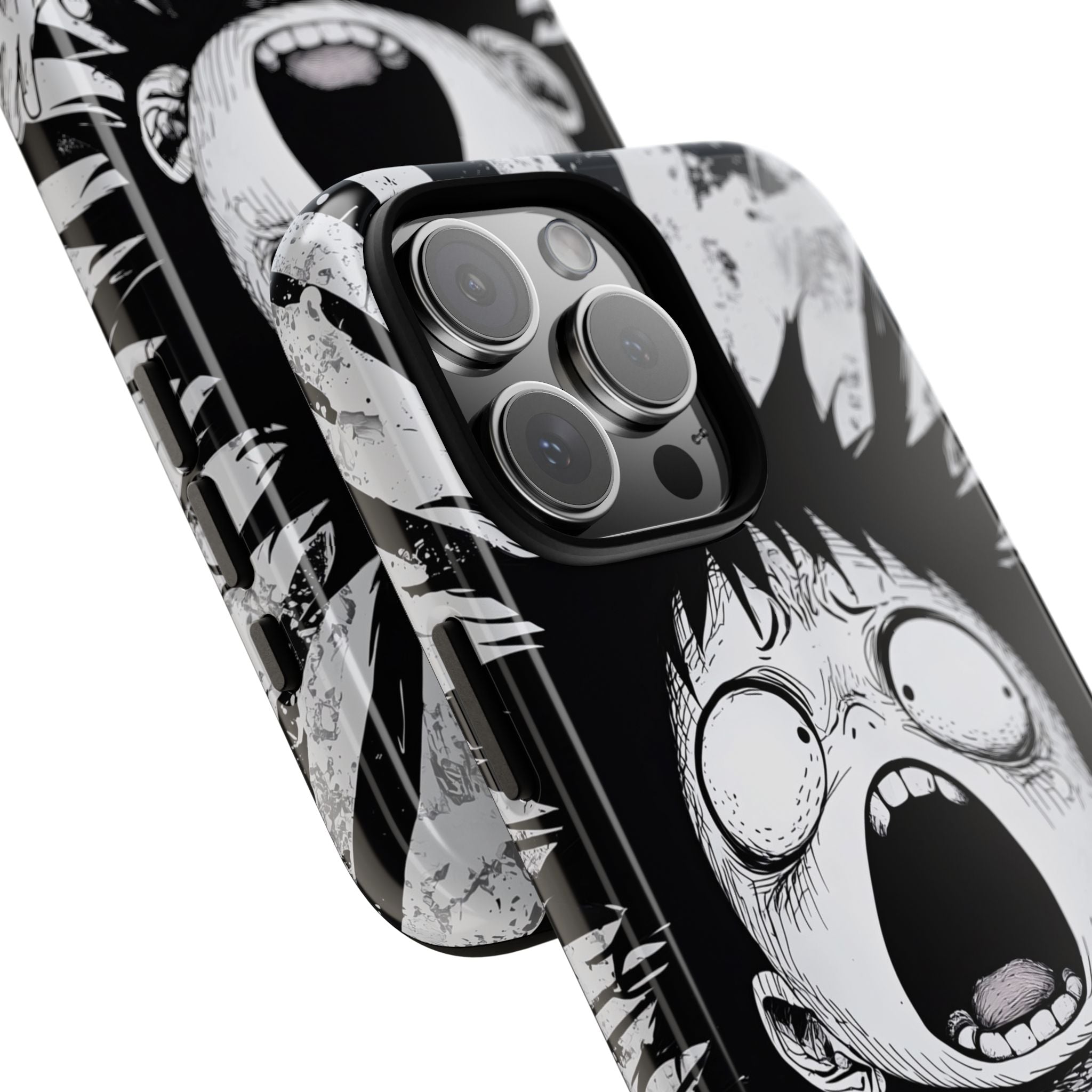 Chaotic Monochrome Scream · Tough Fundas para teléfono para iPhone