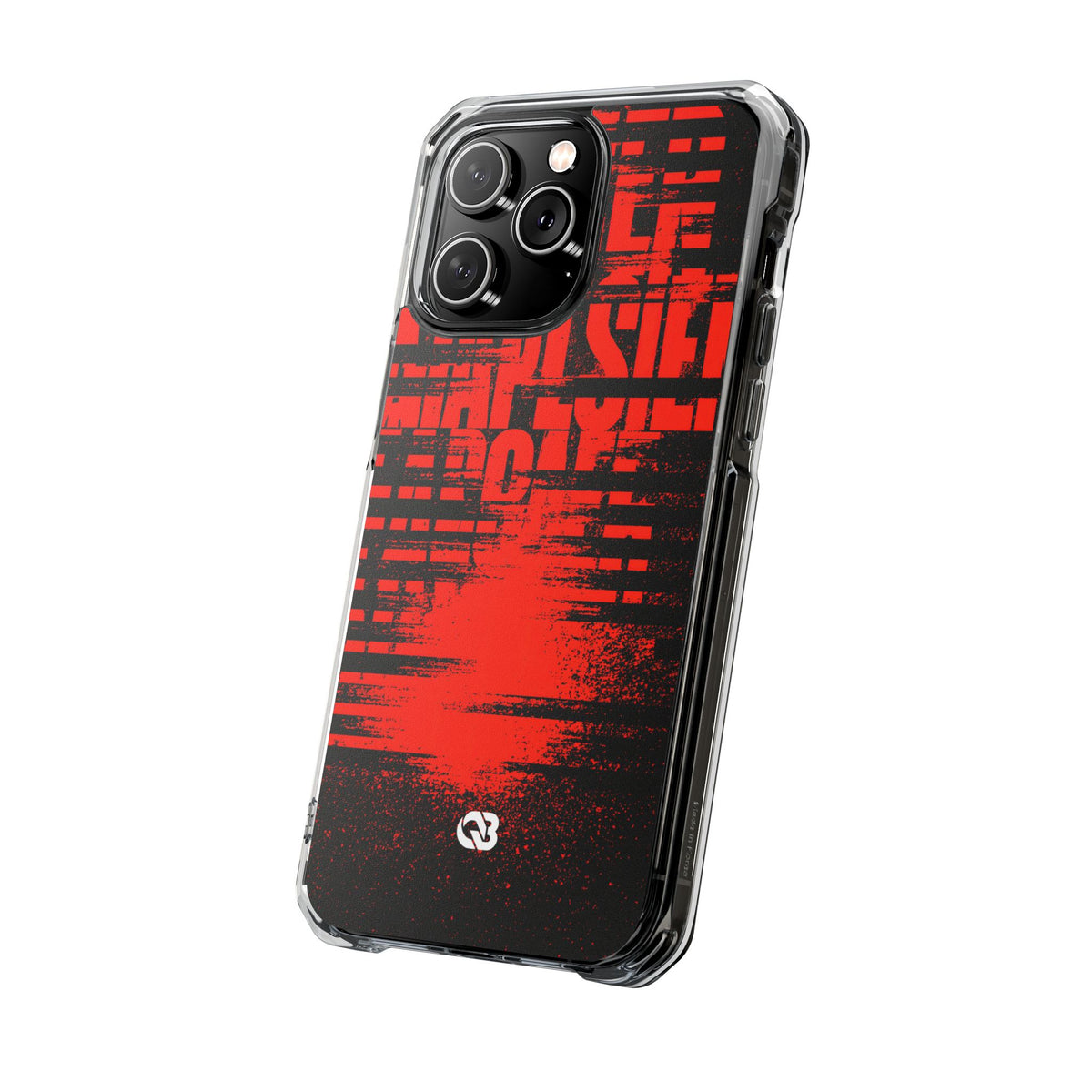 Crimson Redaction · Clear Impact Magnetic Phone Case for iPhone ·  Black