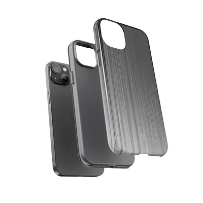 Grey Tough Phone Case for iPhone - Static Vertical Dither