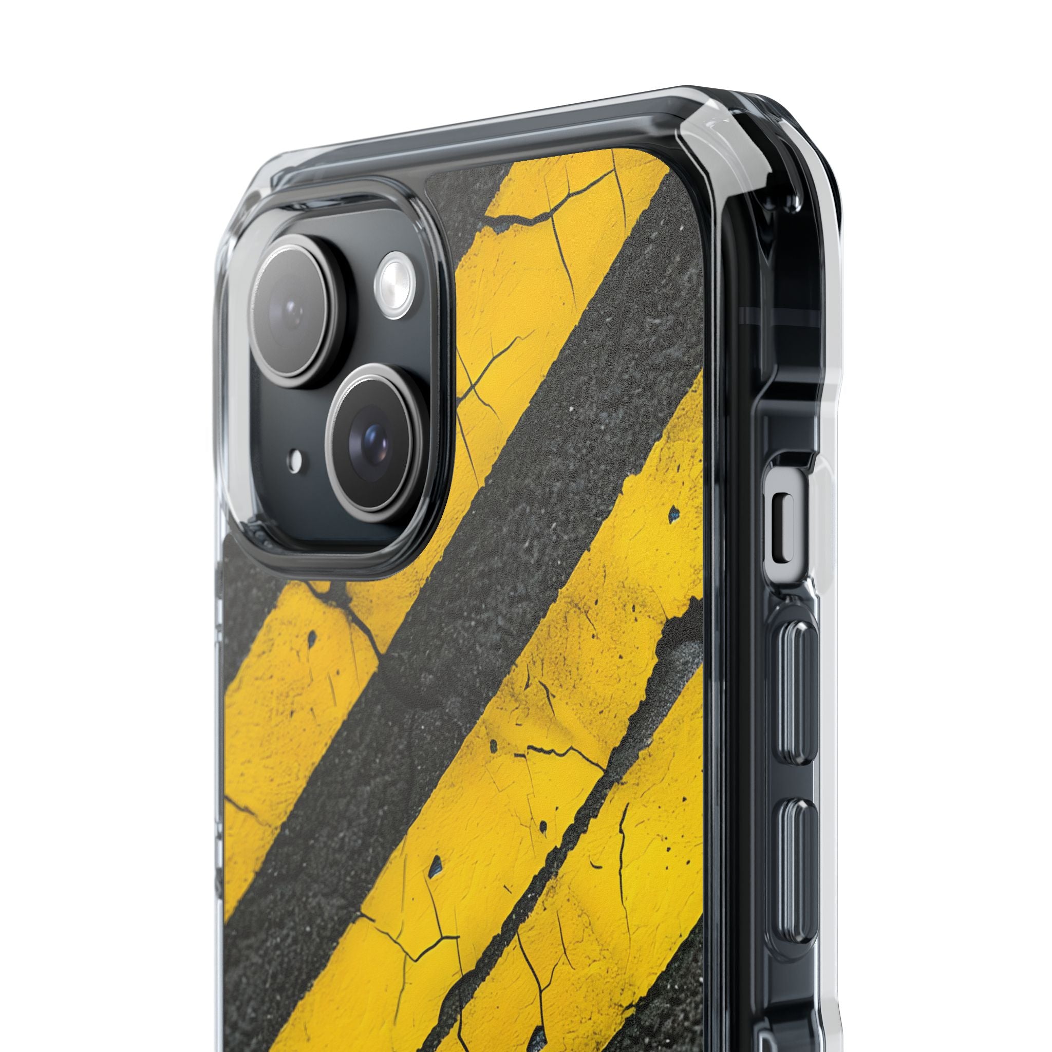 Cracked Hazard Stripes · Impact Telefoncover for iPhone · Magsafe