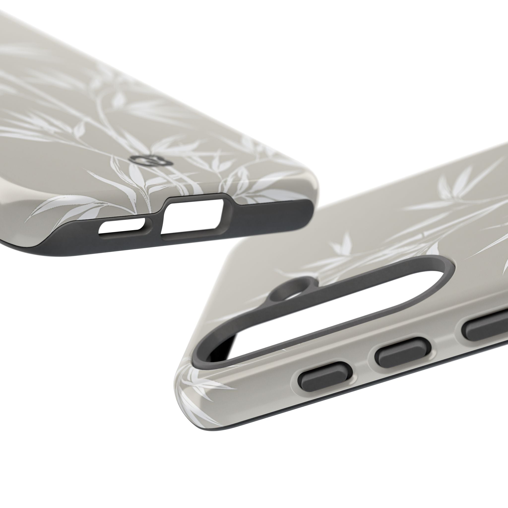 Beige Tough Phone Case for Samsung - Sandstone Bamboo Stalks