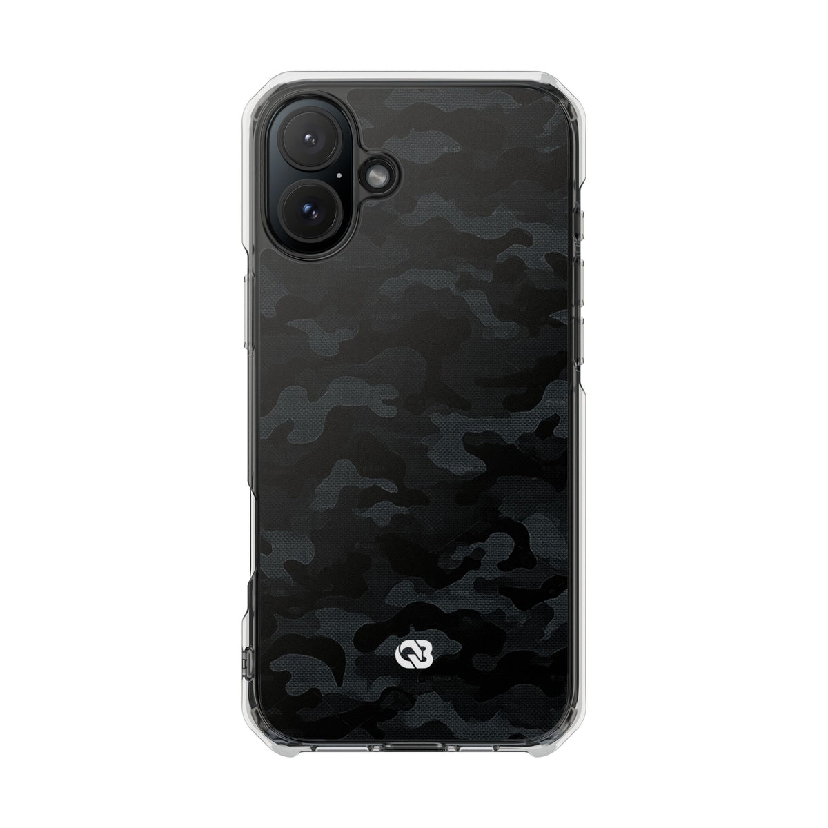 Blackout Urban Camo · Clear Impact Magnetic Phone Case for iPhone · Black