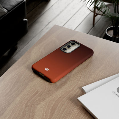 Orange Tough Phone Case for Samsung - Obsidian Ember Fade