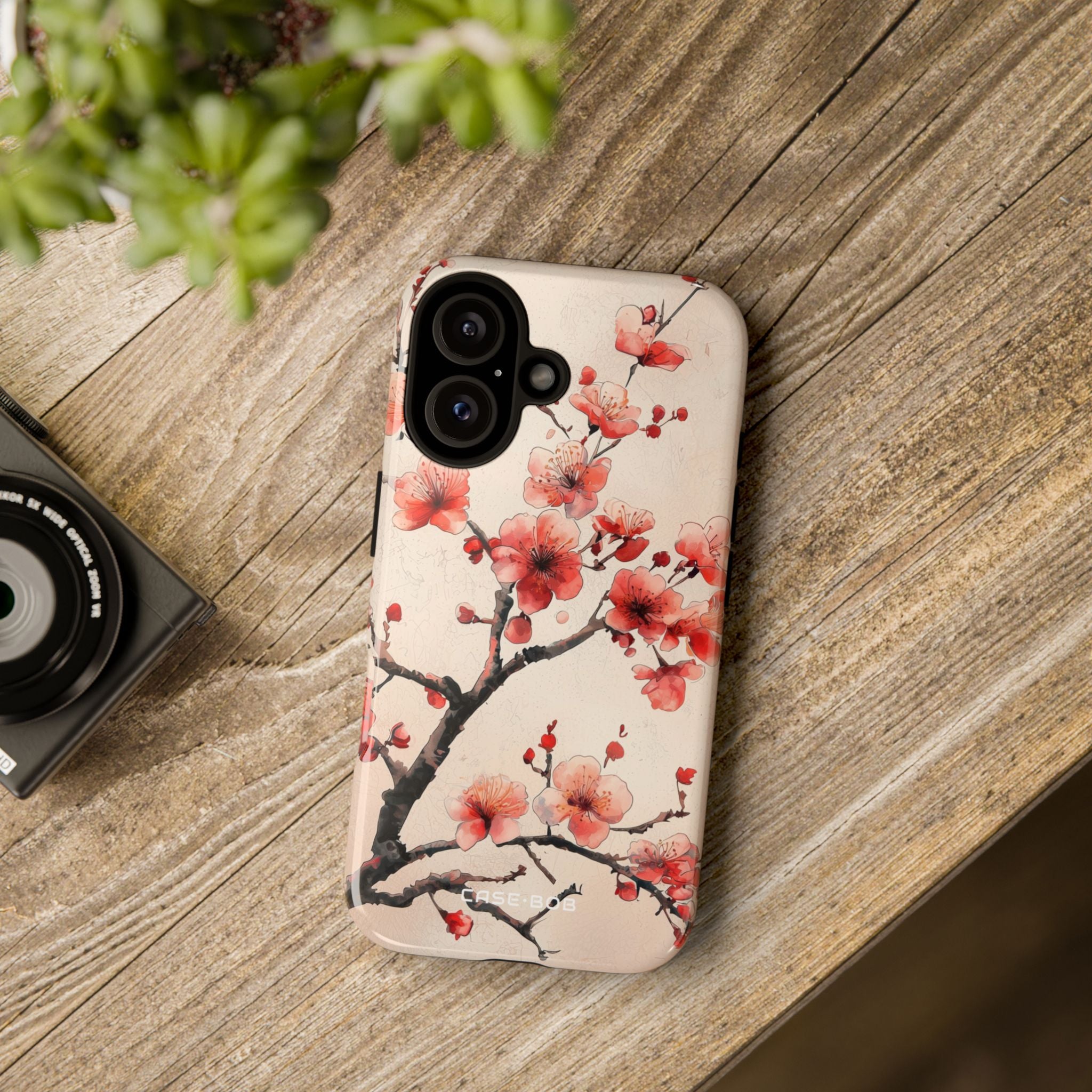 Blossom Shadow iPhone 16 Case - Tough