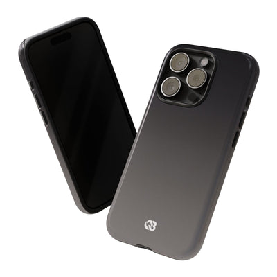 Grey Tough Phone Case for iPhone - Obsidian Ash Fade