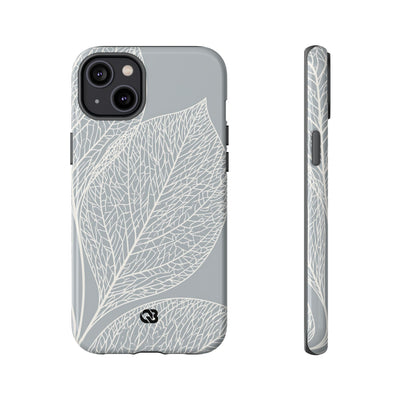 Grey Tough Phone Case for iPhone - Frosted Ash Veins