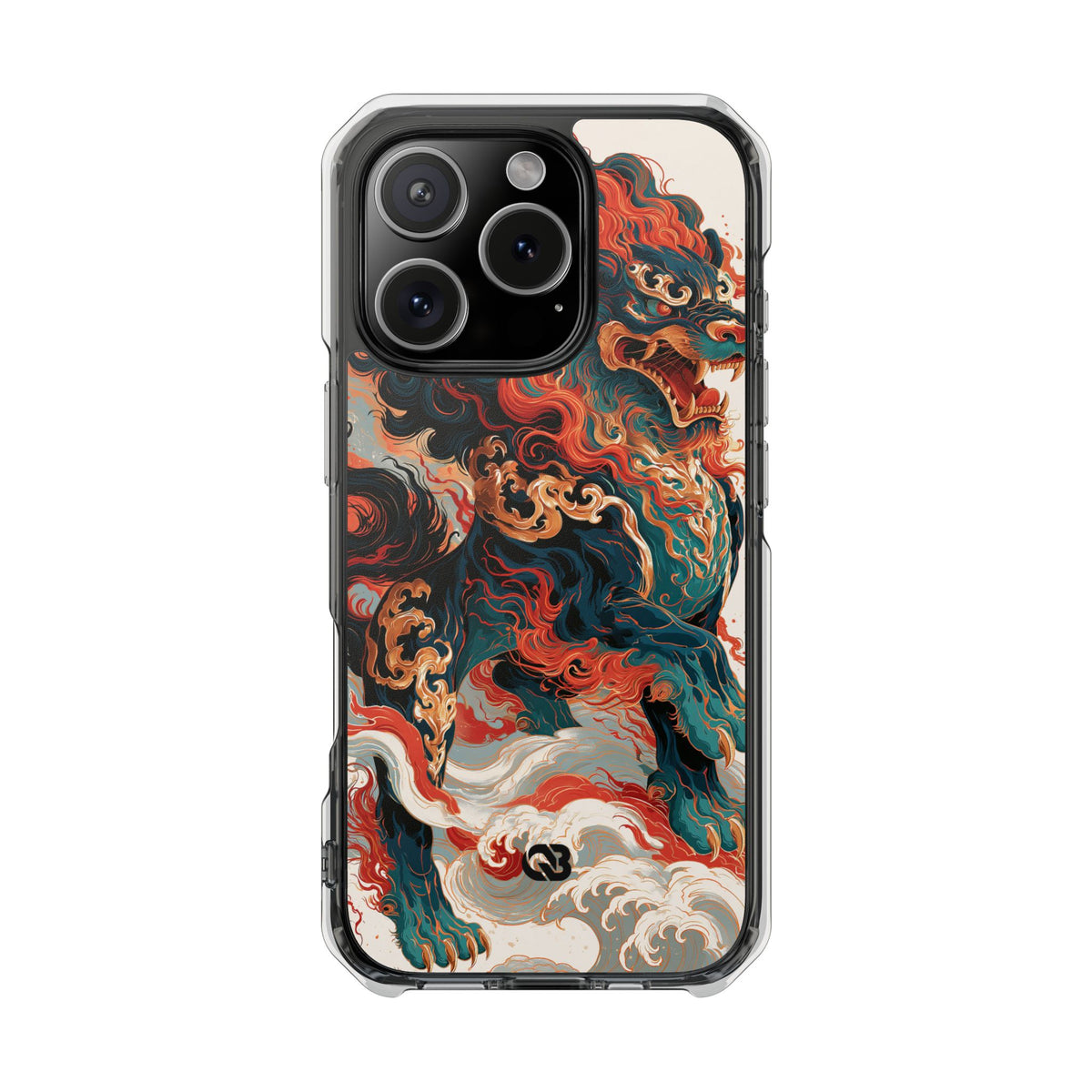 Imperial Shishi · Clear Impact Magnetic Phone Case for iPhone · Teal