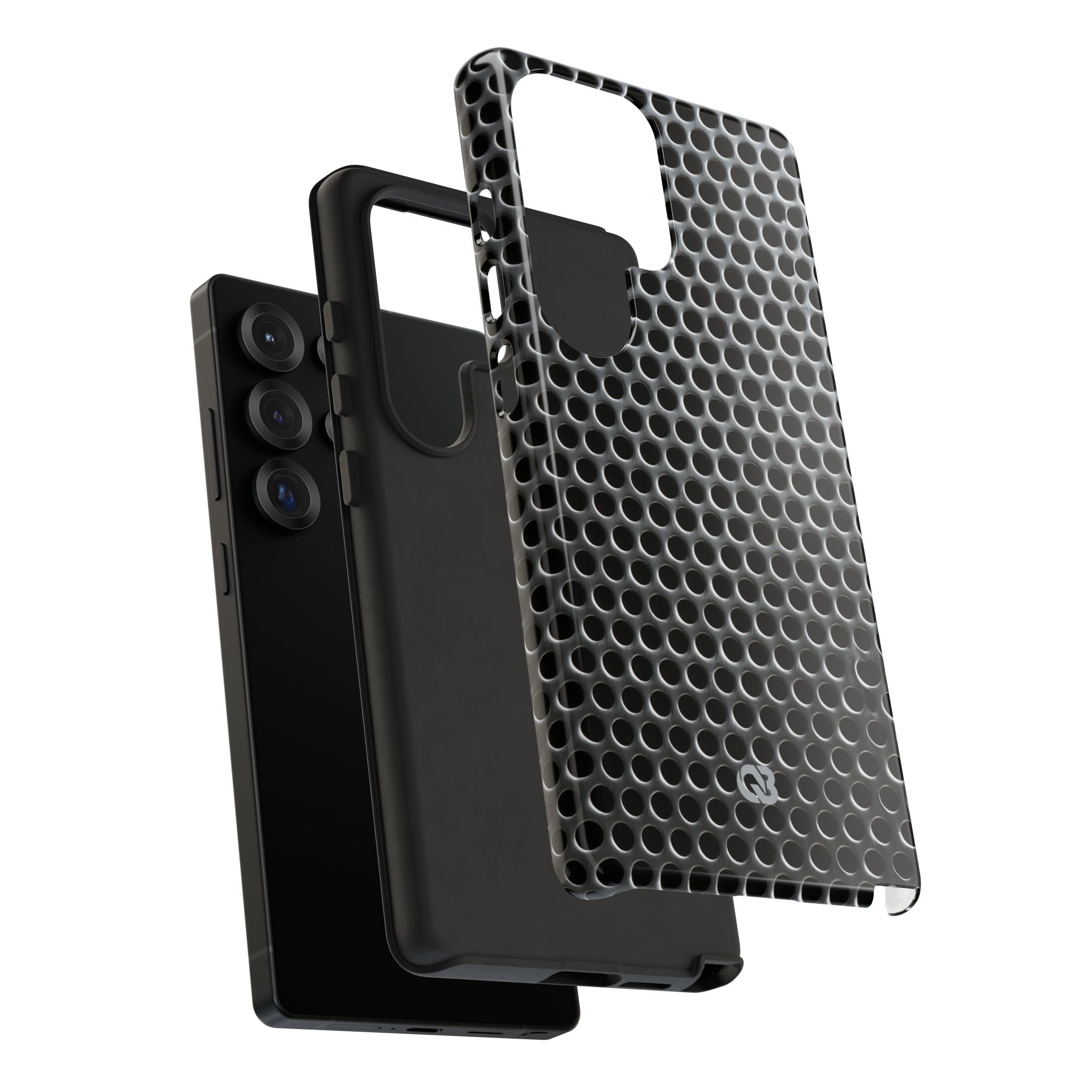 Silver Tough Phone Case for Samsung - Brutalist Steel Mesh
