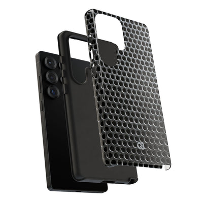 Silver Tough Phone Case for Samsung - Brutalist Steel Mesh