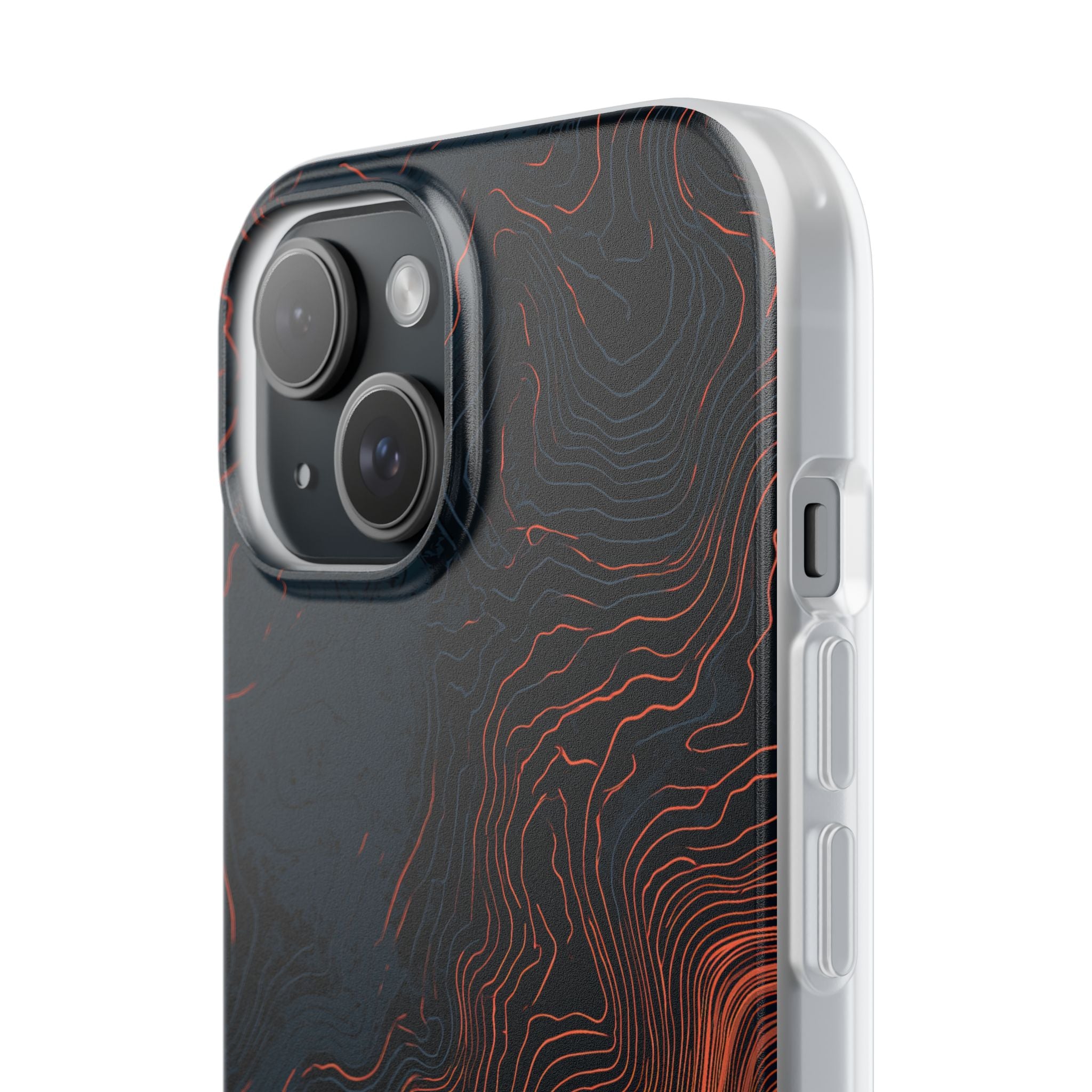 Black Lite Phone Case for iPhone - Volcanic Basalt Map