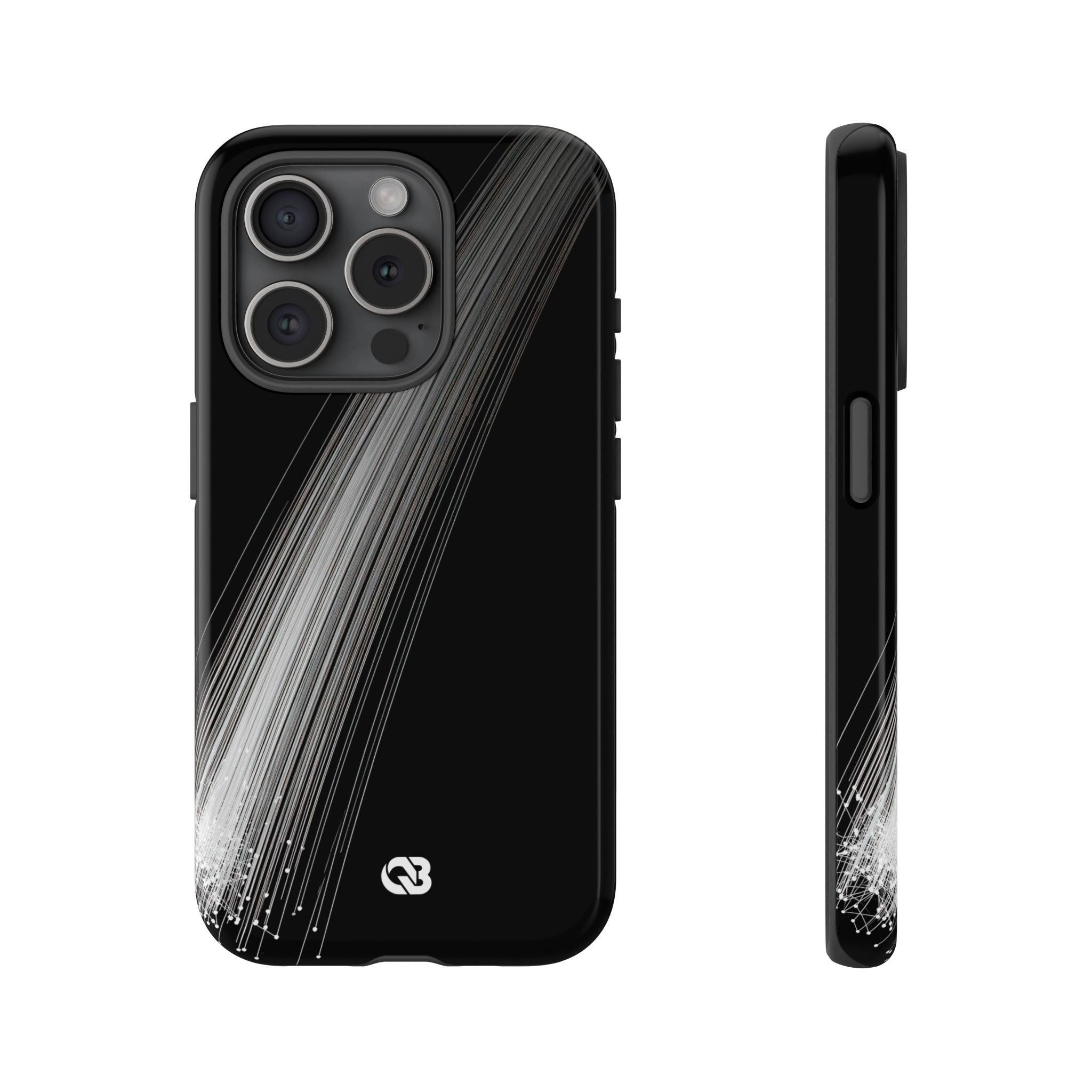 Black Tough Phone Case for iPhone - Linear Velocity Beam