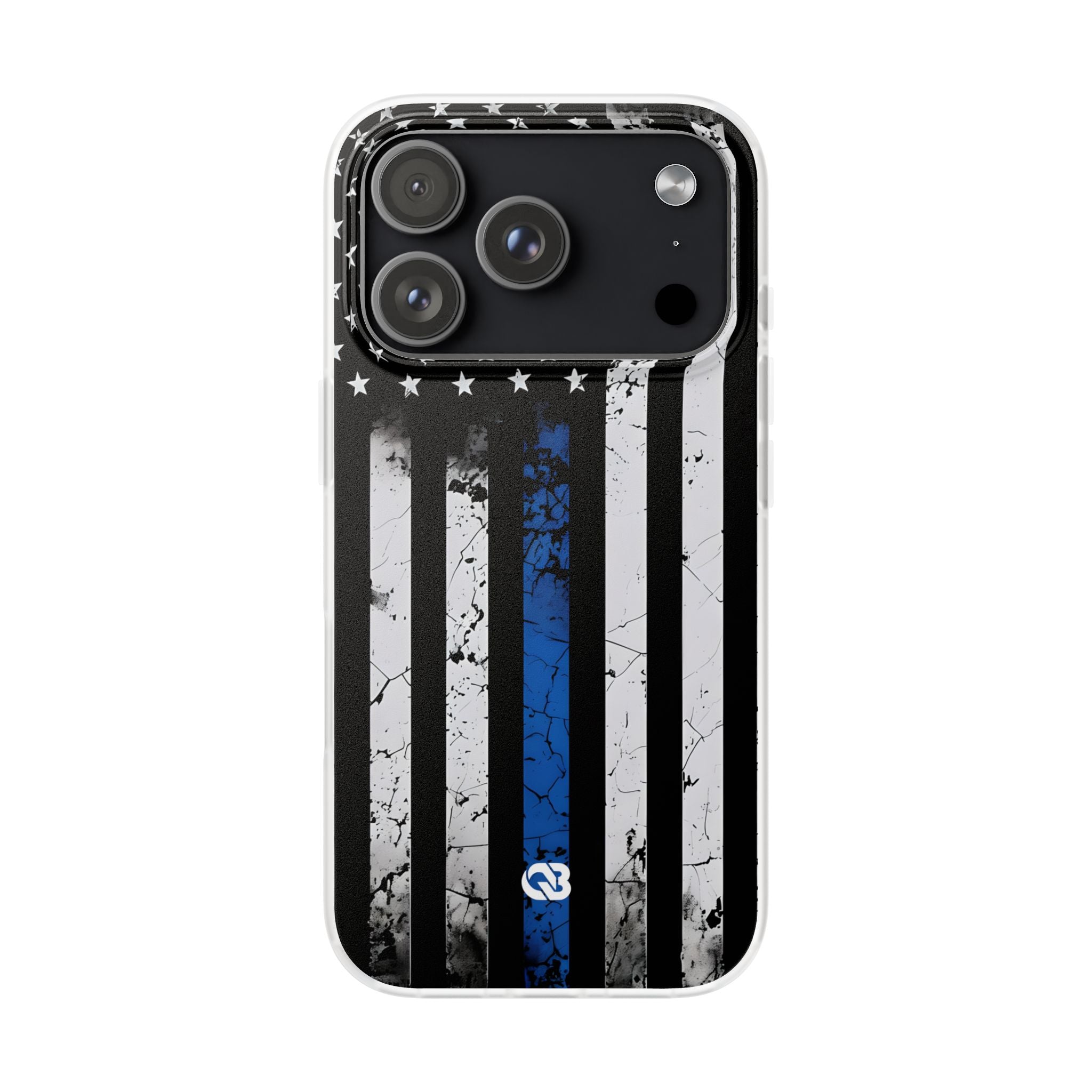 Gritty Cobalt Flag · Soft Phone Case for iPhone