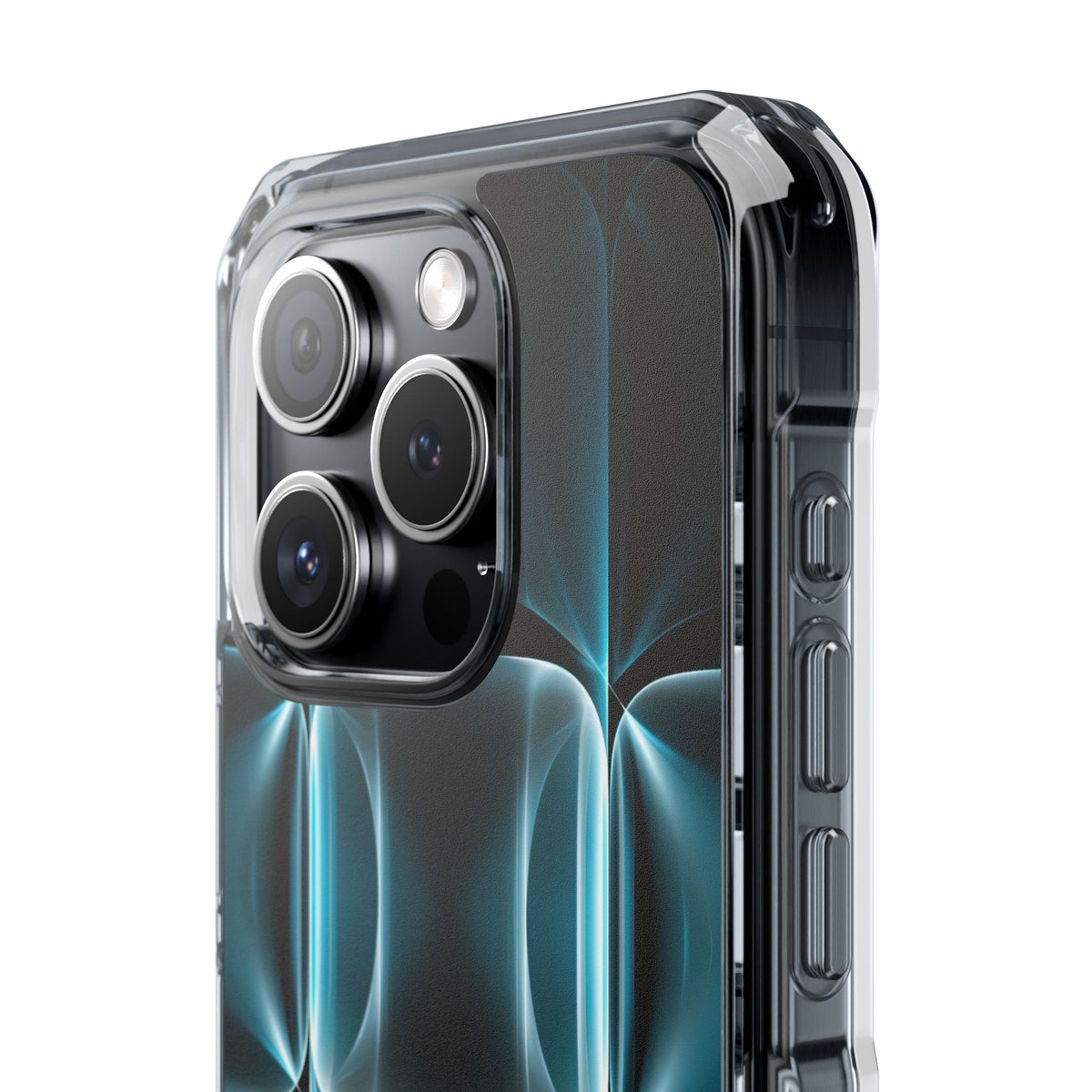 Cyan Core Matrix · Clear Impact Magnetic Phone Case for iPhone · Blue
