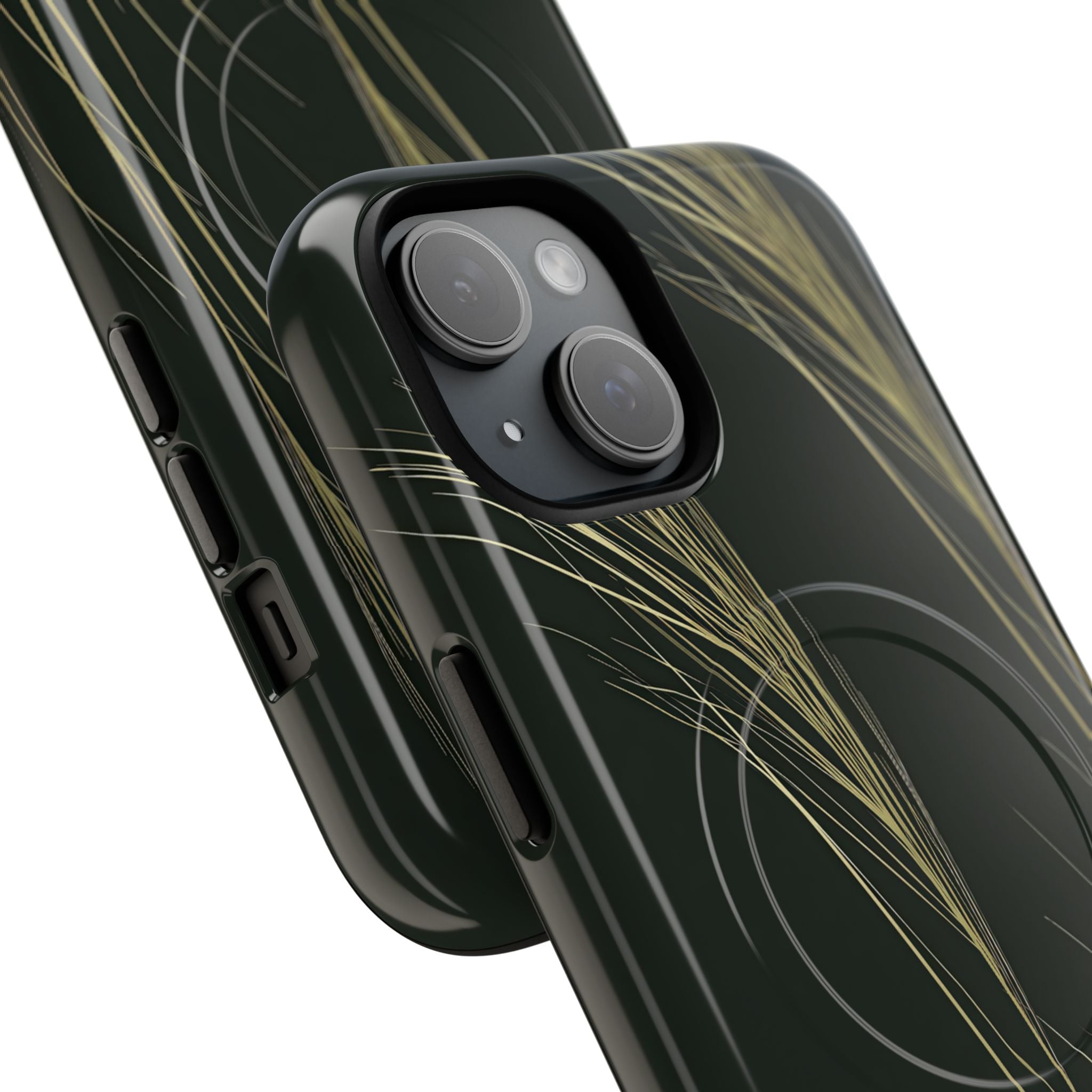 Green Tough 2.0 Magsafe Phone Case for iPhone - Midnight Gilded Grass