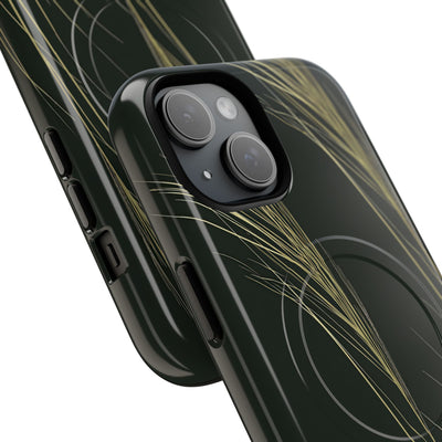 Green Tough 2.0 Magsafe Phone Case for iPhone - Midnight Gilded Grass