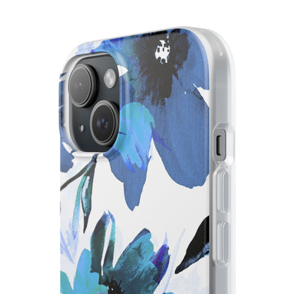 Blue Blossom Radiance iPhone 15 Case - Soft