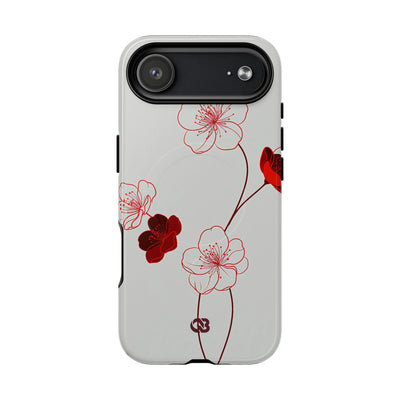 Red Tough 2.0 Magsafe Phone Case for iPhone - Kyoto Ember Bloom