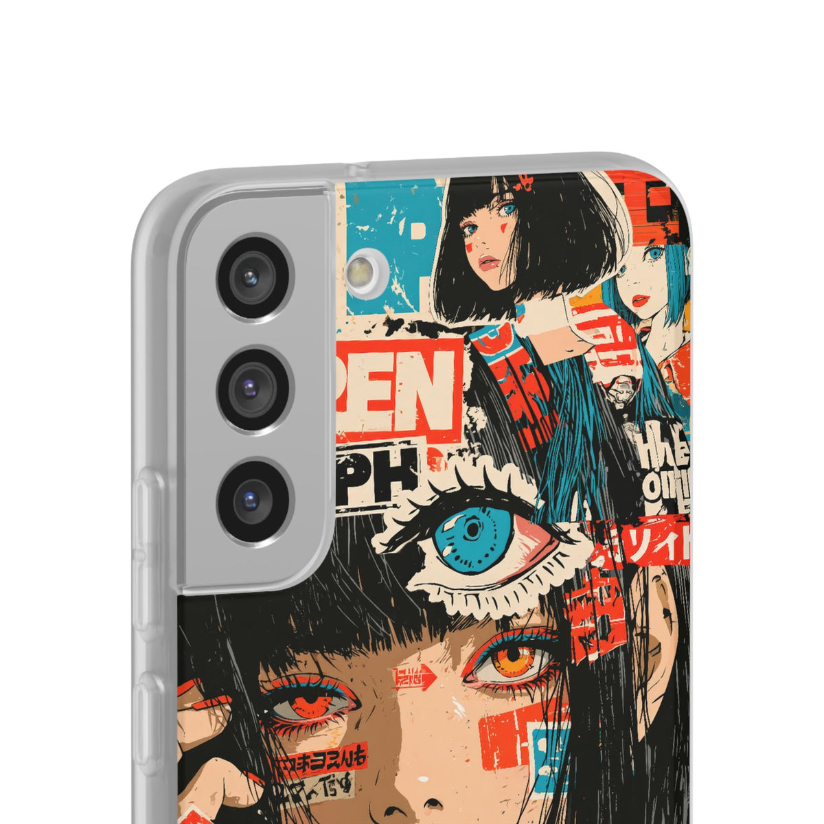 Shibuya Street Collage · Lite Phone Case for Samsung · Red