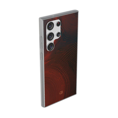 Red Lite Phone Case for Samsung - Terracotta Nerve Map