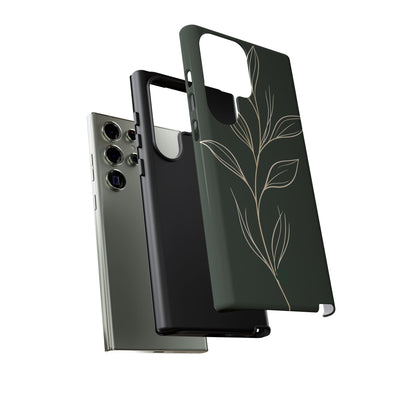 Green Tough Phone Case for Samsung - Deep Moss Willow