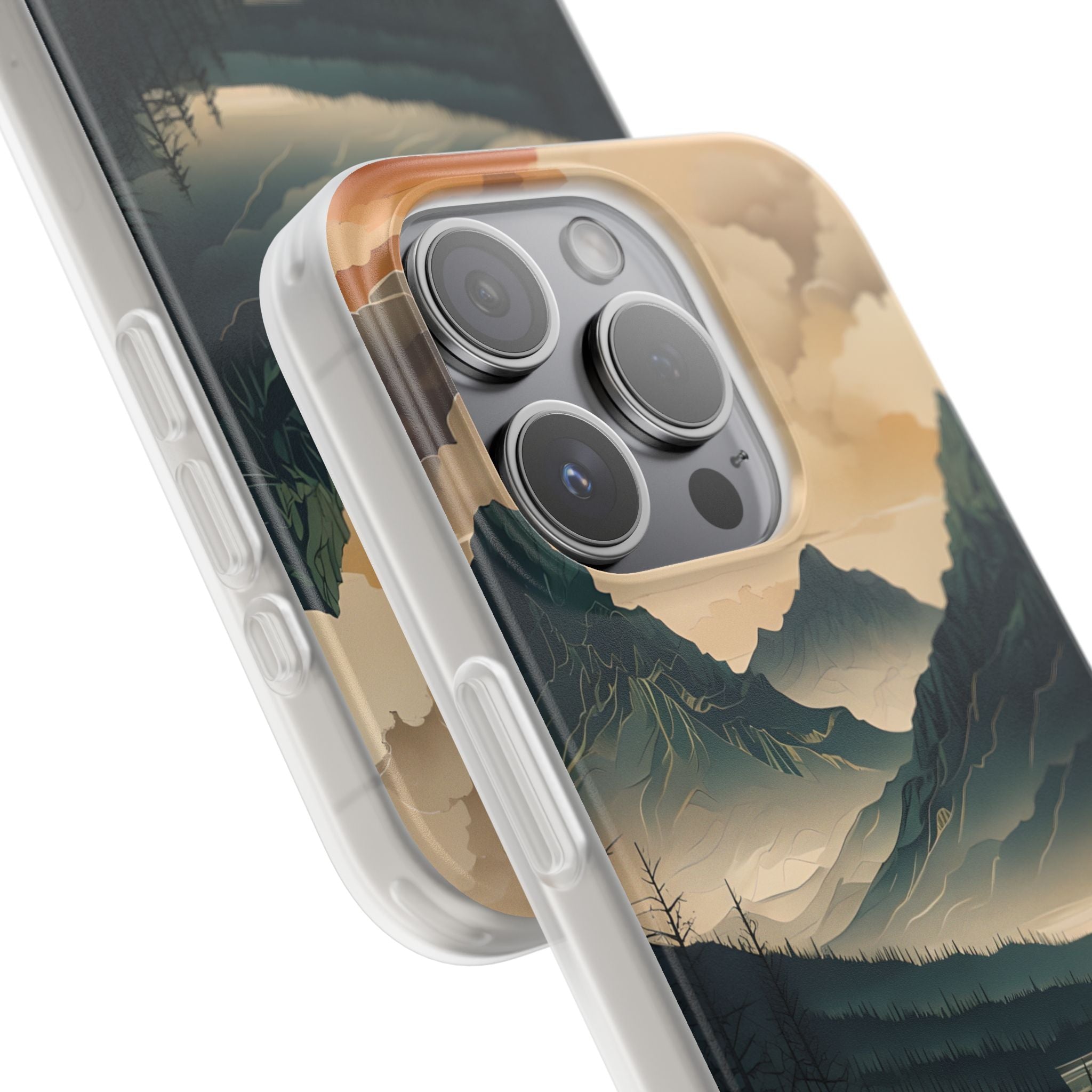 Summit River Dusk · Soft Phone Case for iPhone