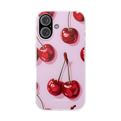 Glossy Cherry Burst iPhone 16 Case - Soft - CASE•BOB