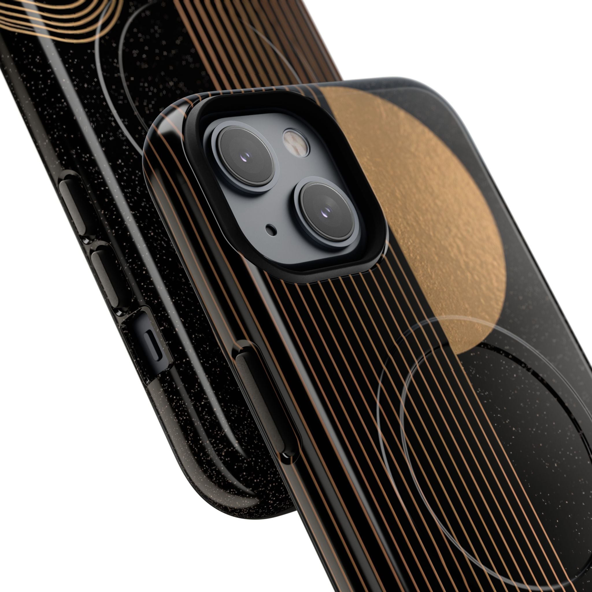 Gold Tough 2.0 Magsafe Phone Case for iPhone - Gilded Obsidian Dunes