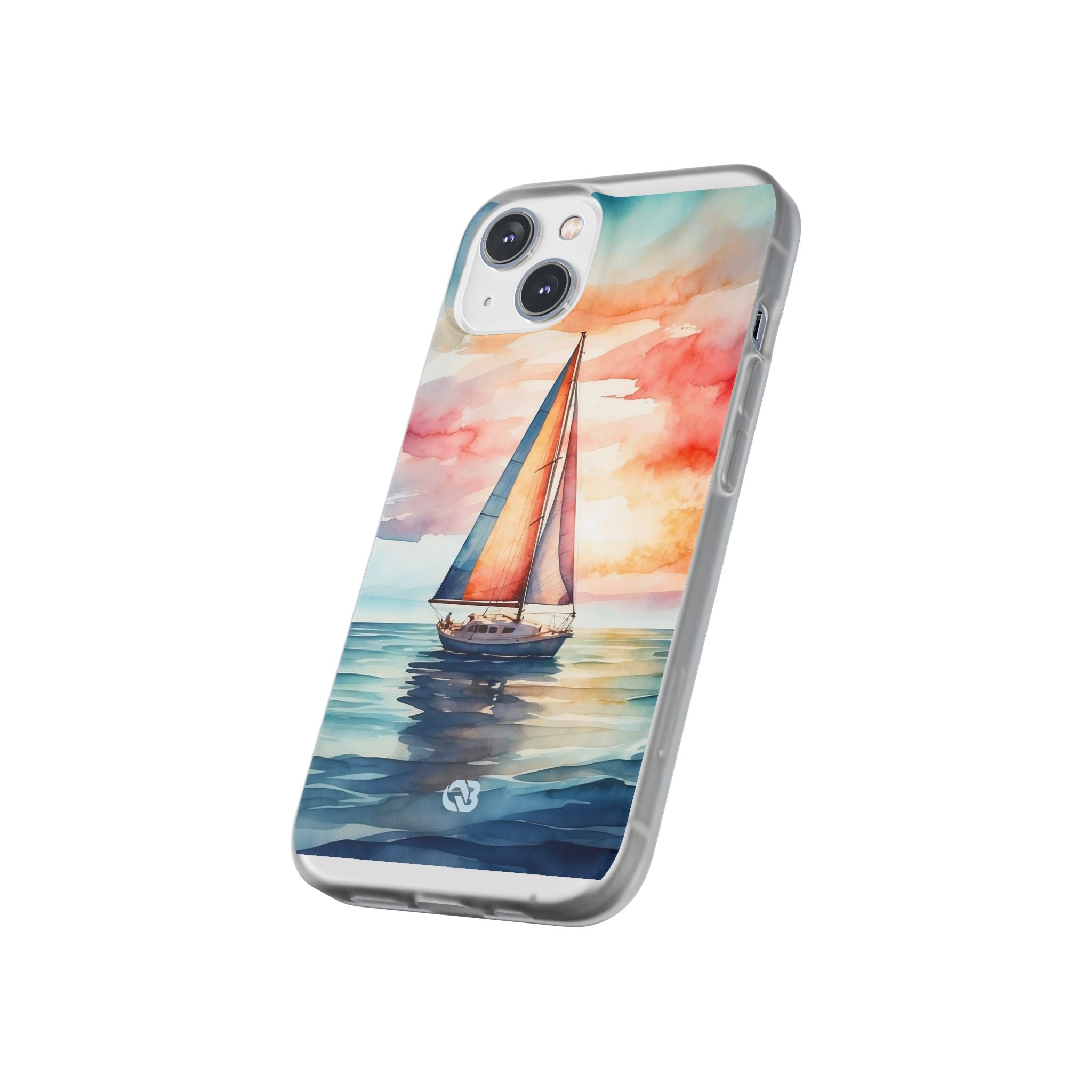 Crimson Horizon Sail · Soft Custodia per iPhone
