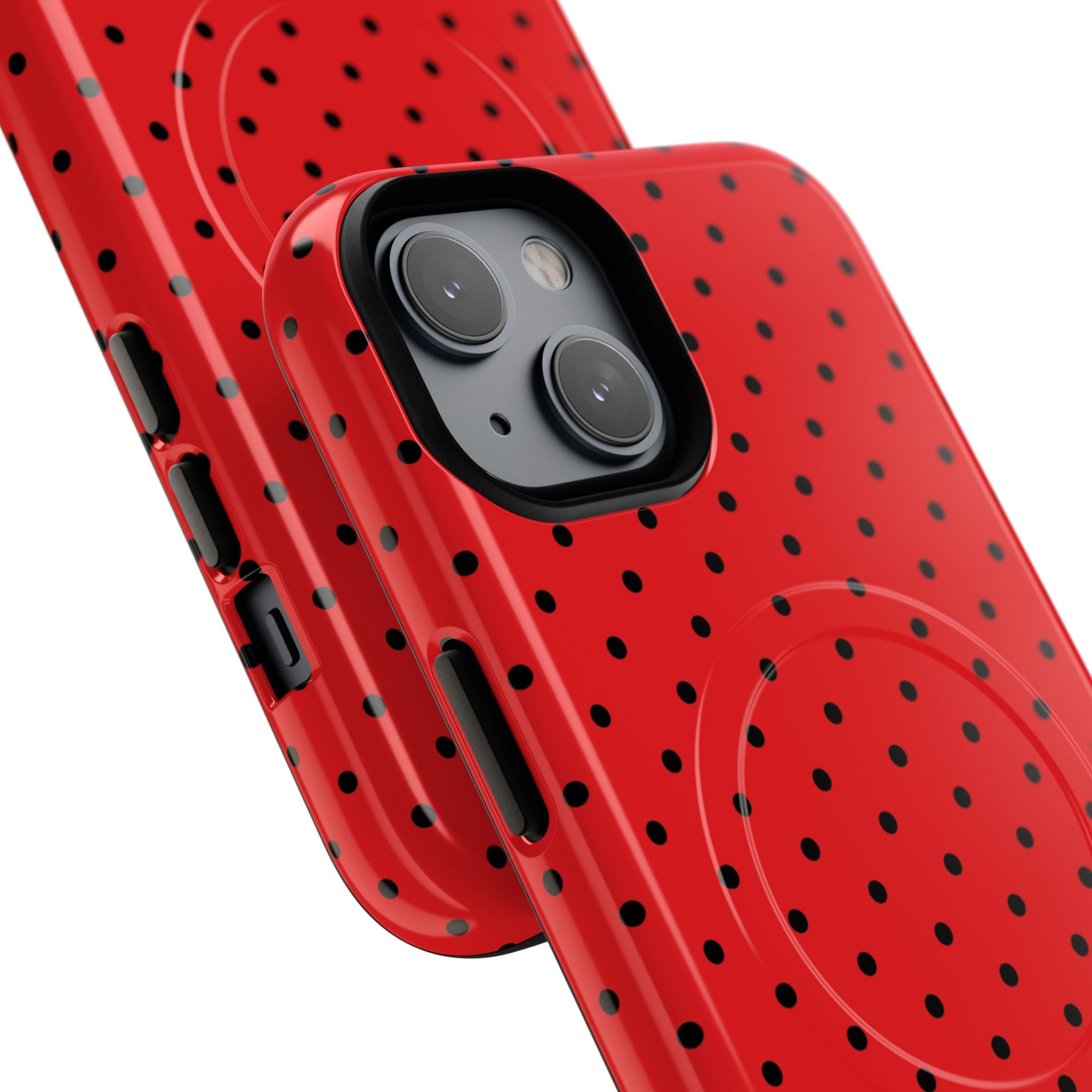 Crimson Dot Matrix iPhone 14 Case - Tough+