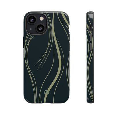 Serpentine Reeds · Tough Phone Case for iPhone · Green