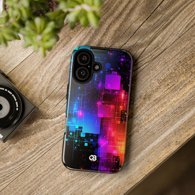 Spectral Circuit Grid · Tough Phone Case for iPhone · Black