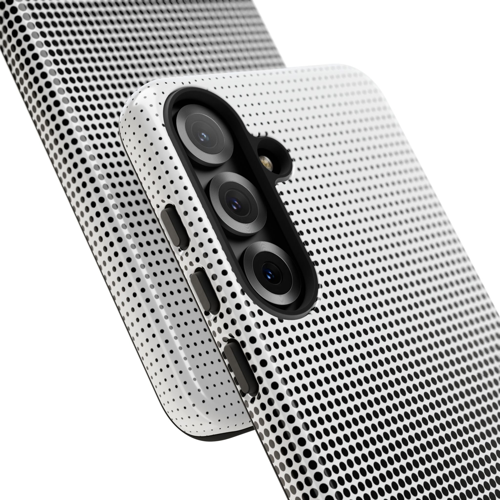 Black Tough Phone Case for Samsung - Obsidian Halftone Flux