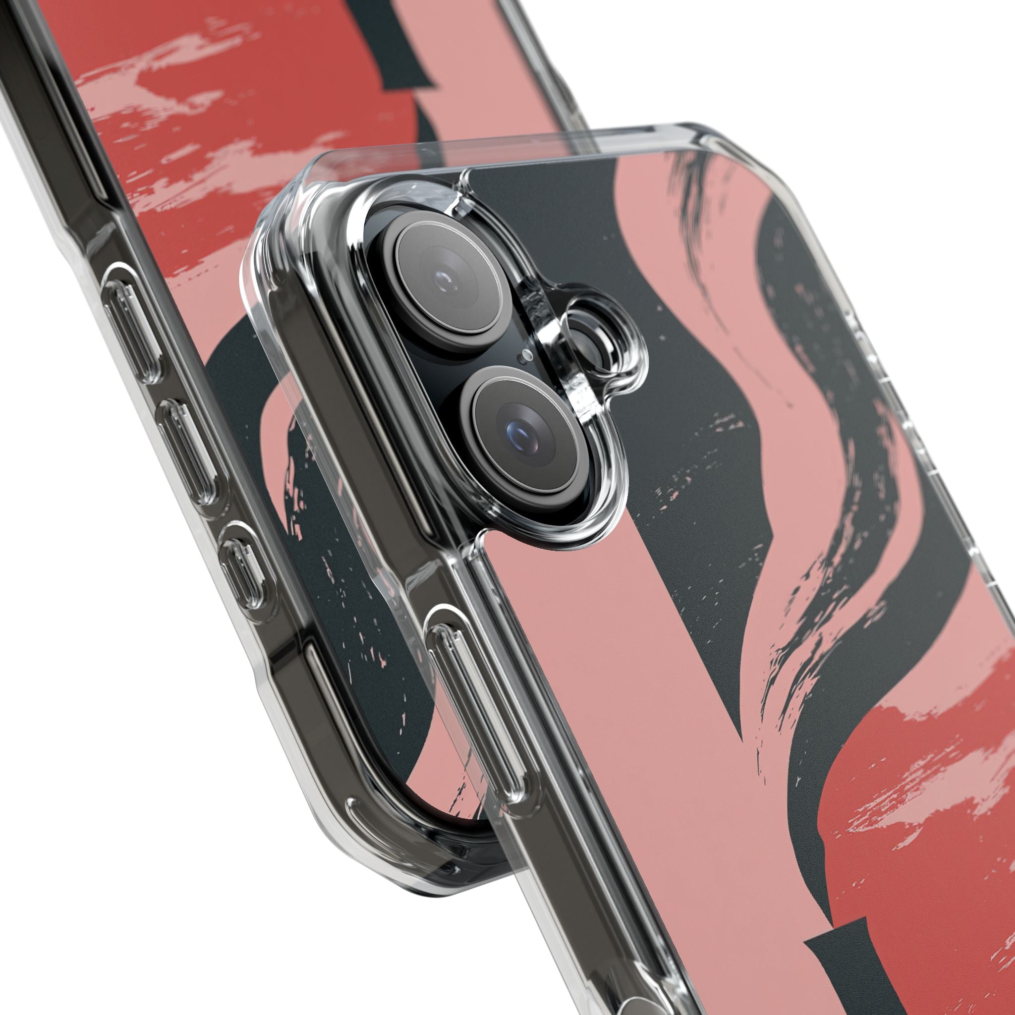 Pink Impact MagSafe Phone Case for iPhone - Cinder Rose Plume