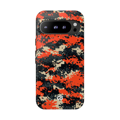 Signal Pixel Camo · Tough Phone Case for Pixel ·  Orange