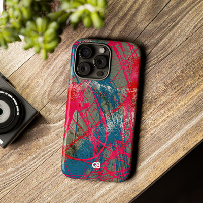 Neon Static Drip · Tough Phone Case for iPhone · Pink