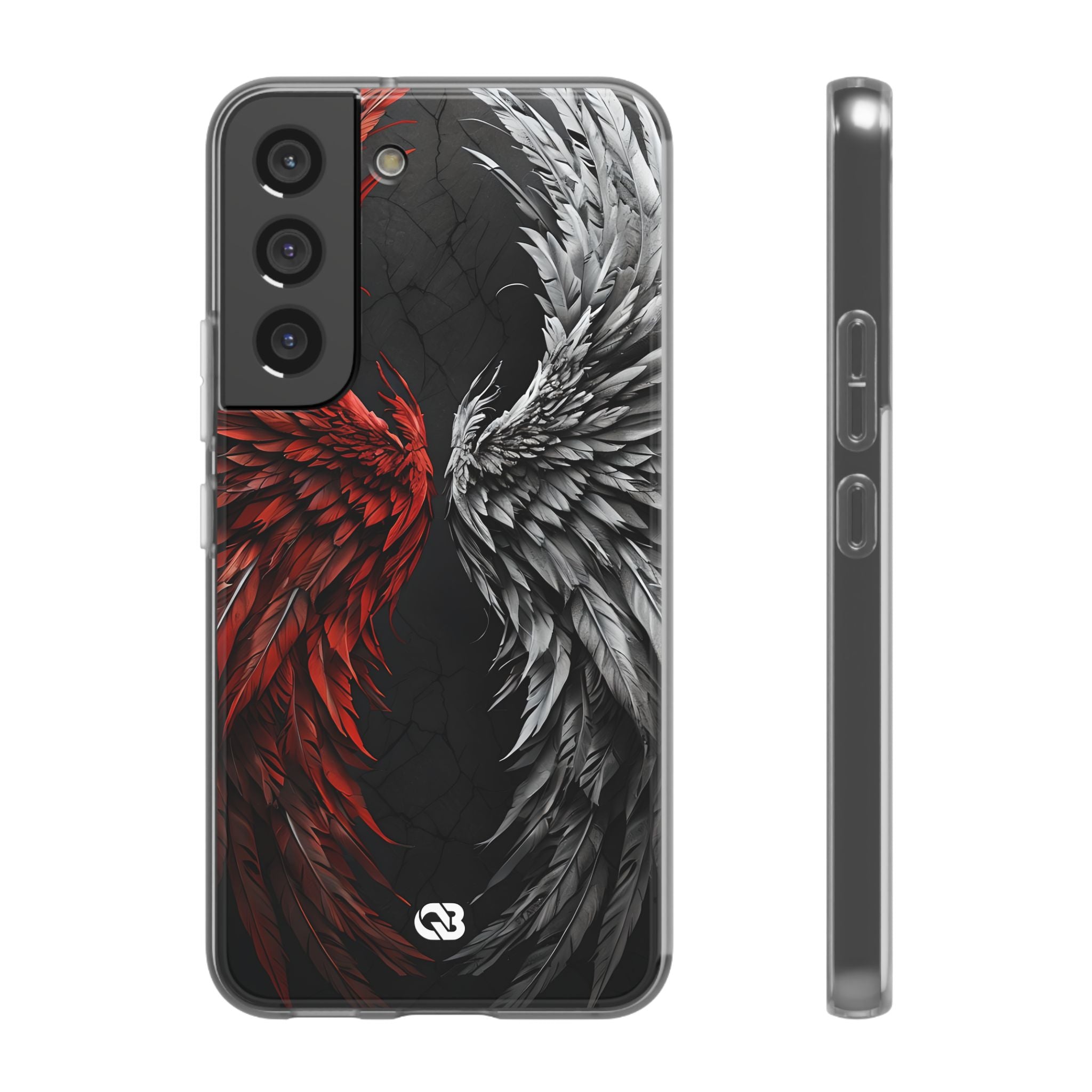 Split Crimson Wing · Soft Phone Case for Samsung