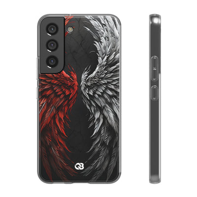 Split Crimson Wing · Soft Phone Case for Samsung