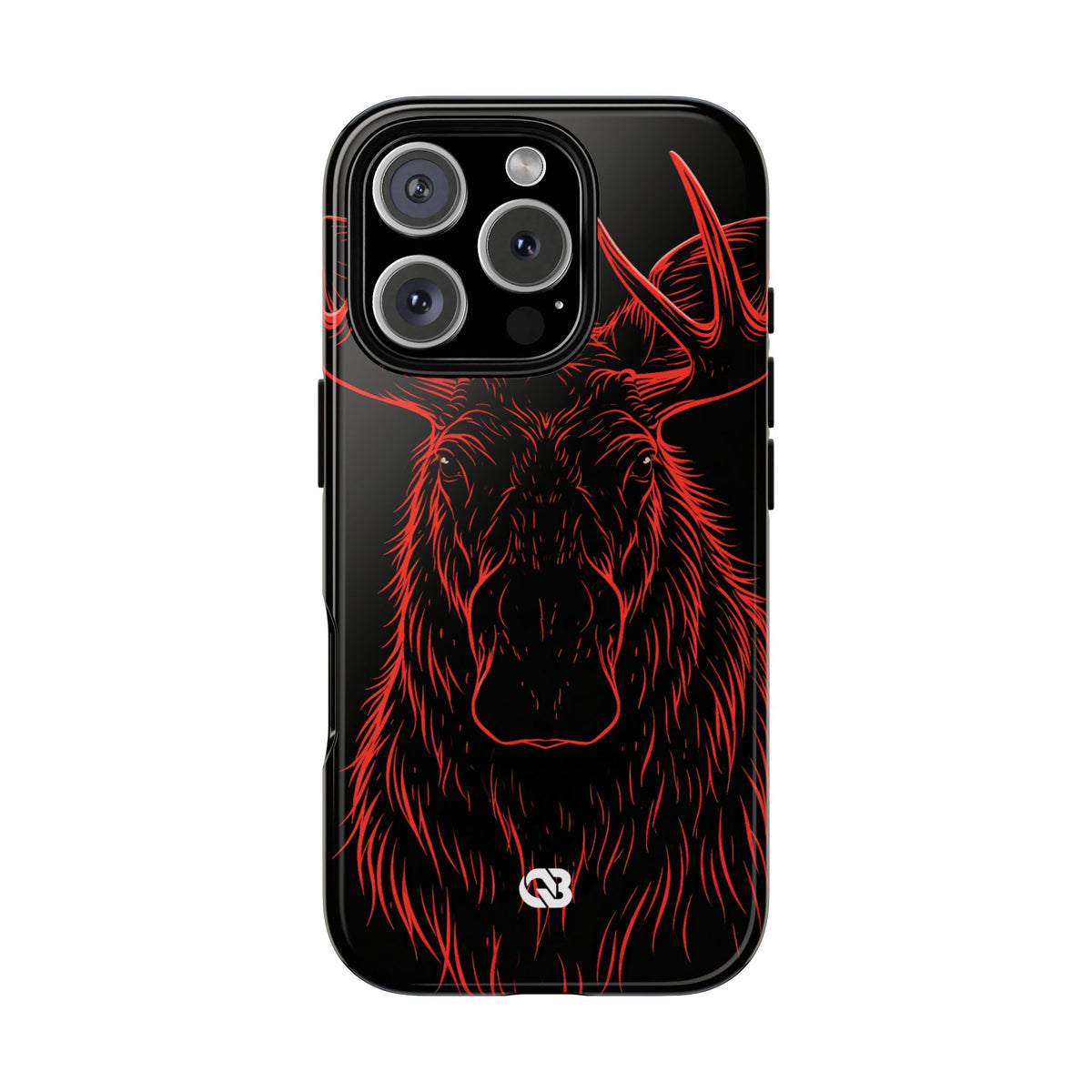 Nordic Moose Contour · Tough Phone Case for iPhone · Red