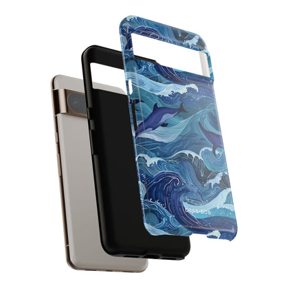 Dolphin Waves Google Pixel 8 Pro Case - Tough