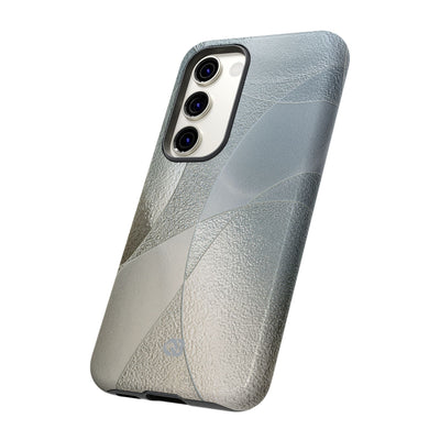 Silver Tough Phone Case for Samsung - Frosted Silver Mosaic