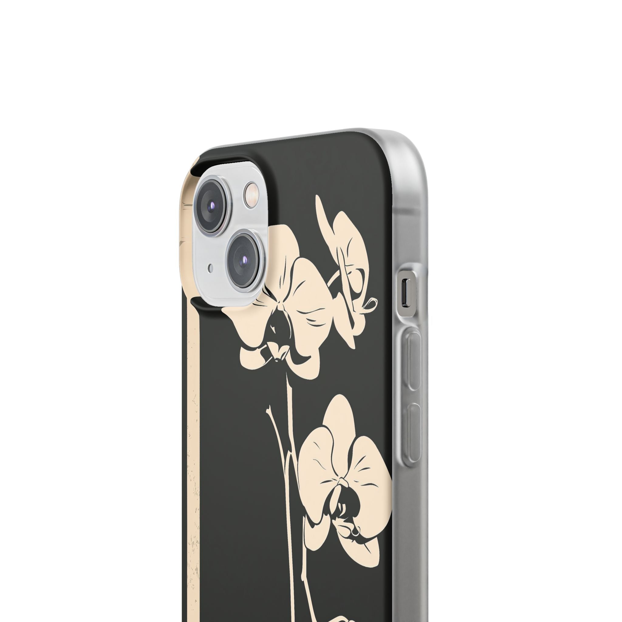 Black Lite Phone Case for iPhone - Obsidian Bone Orchid