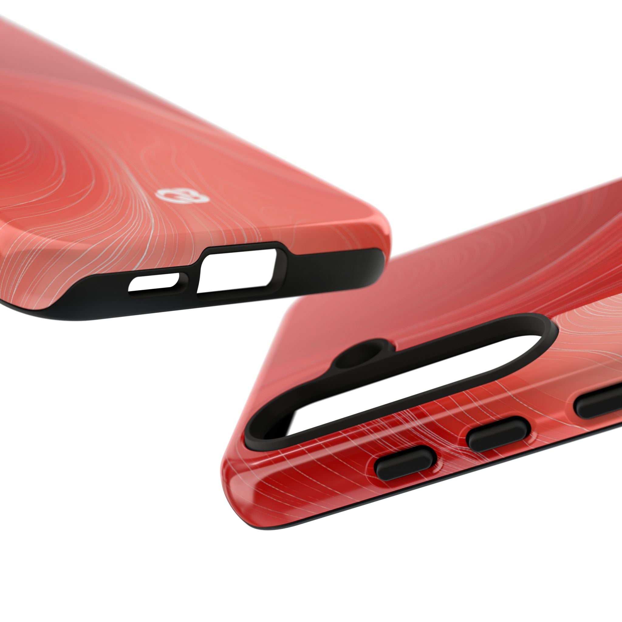 Red Tough Phone Case for Samsung - Crimson Silk Strands