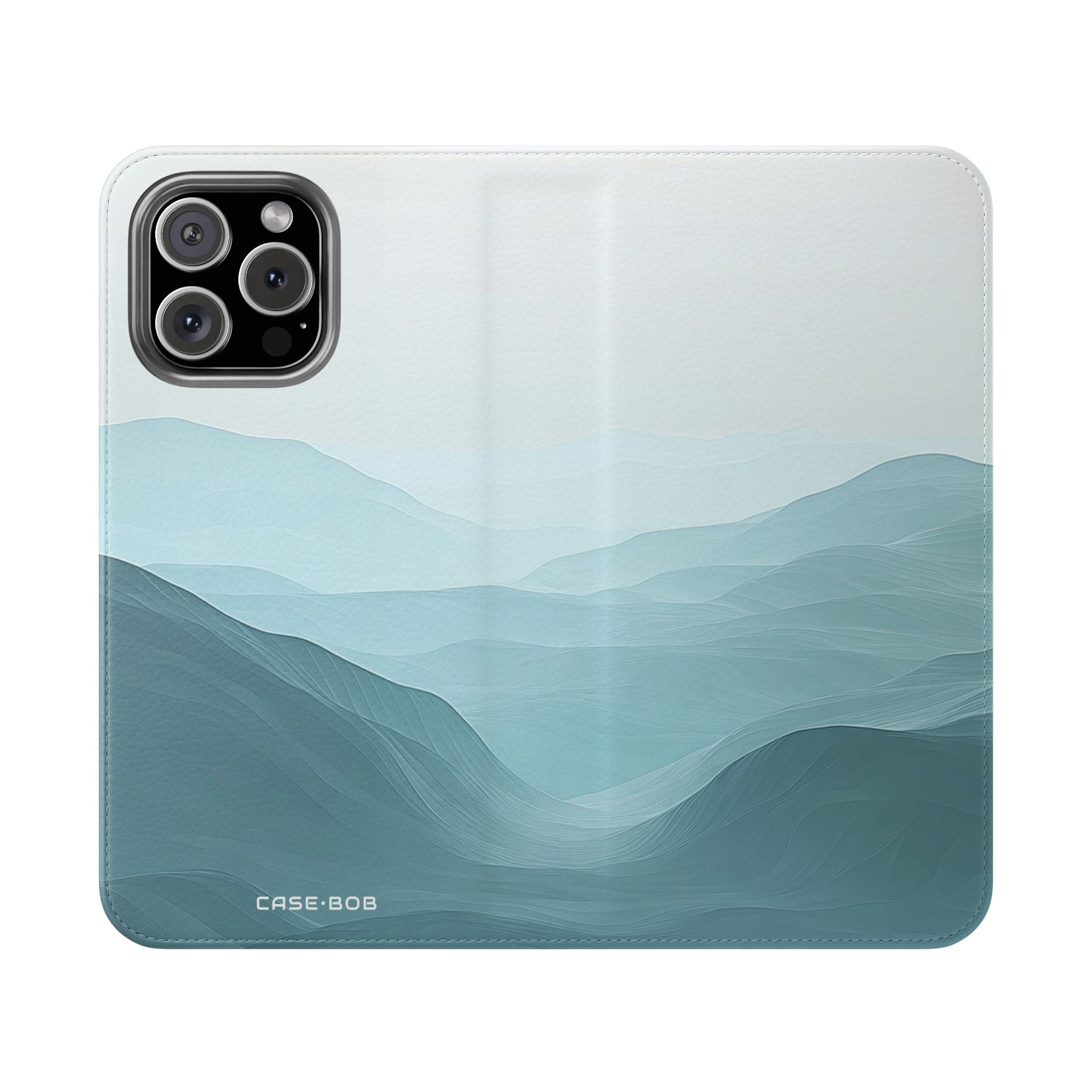 Teal Ridge Layers - iPhone 16 Max Case - Wallet