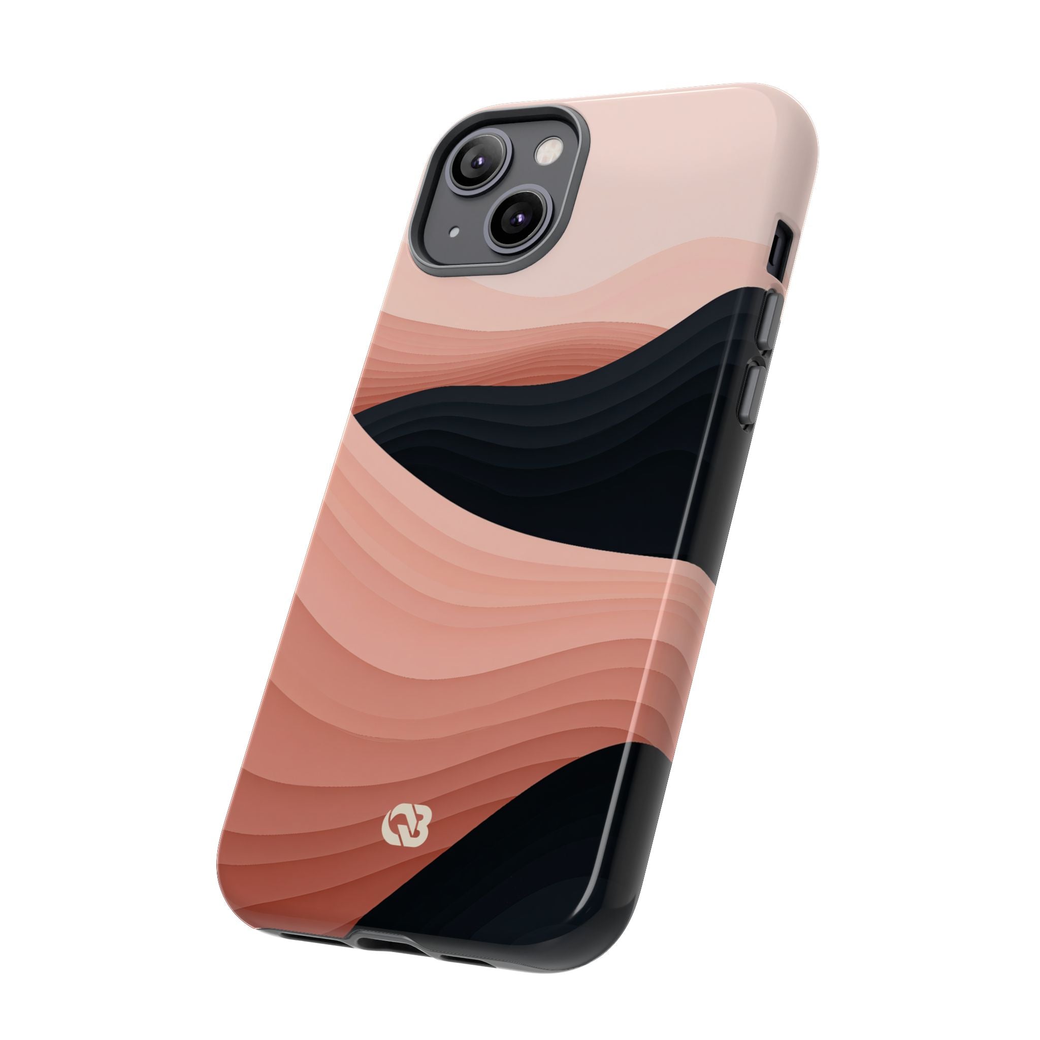 Pink Tough Phone Case for iPhone - Dune Shadow Layers