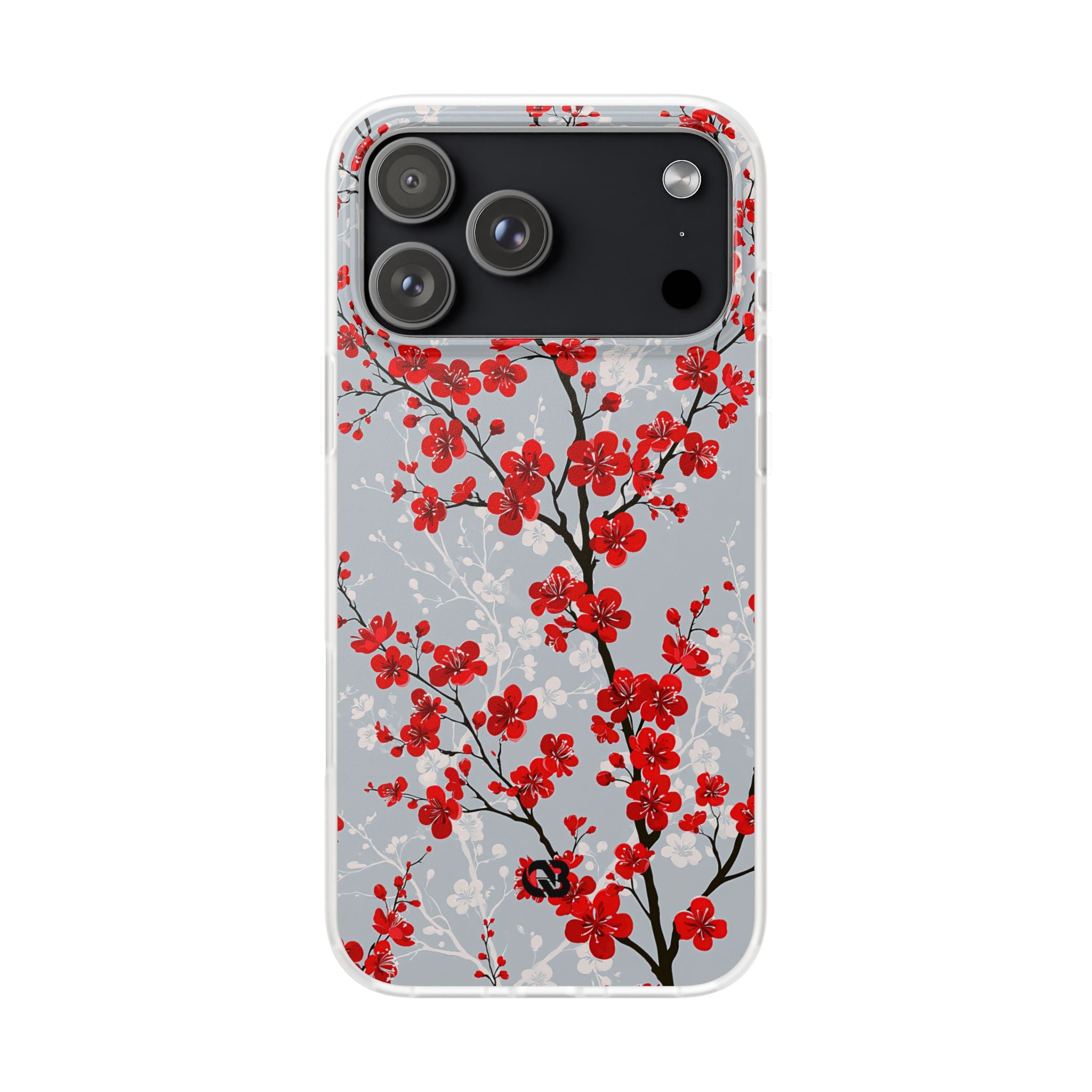 Grey Lite Phone Case for iPhone - Crimson Sakura Slate