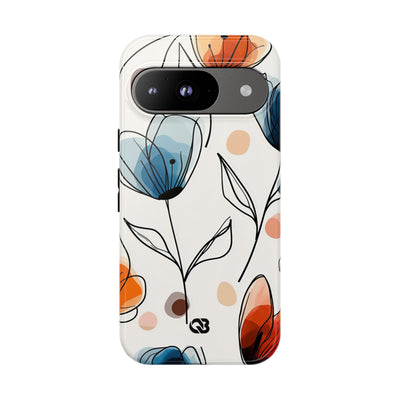 Ink Watercolor Tulips · Tough Mobilskal för Google Pixel